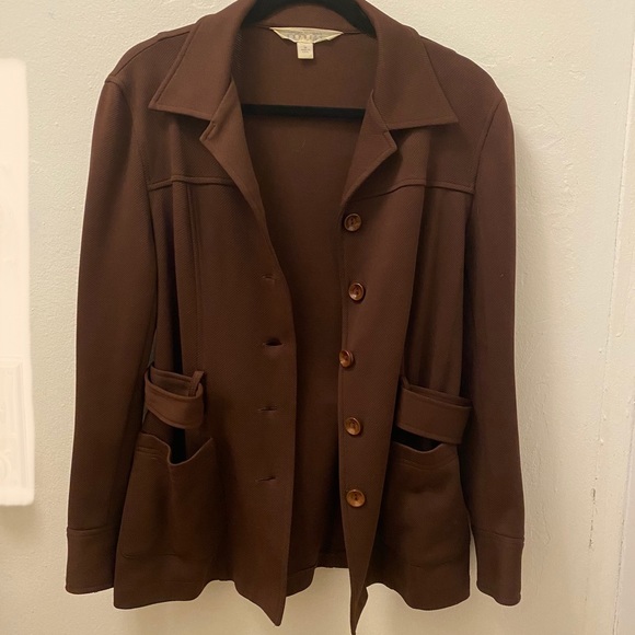 Vintage Express Brown Belted Blazer - Picture 5 of 12